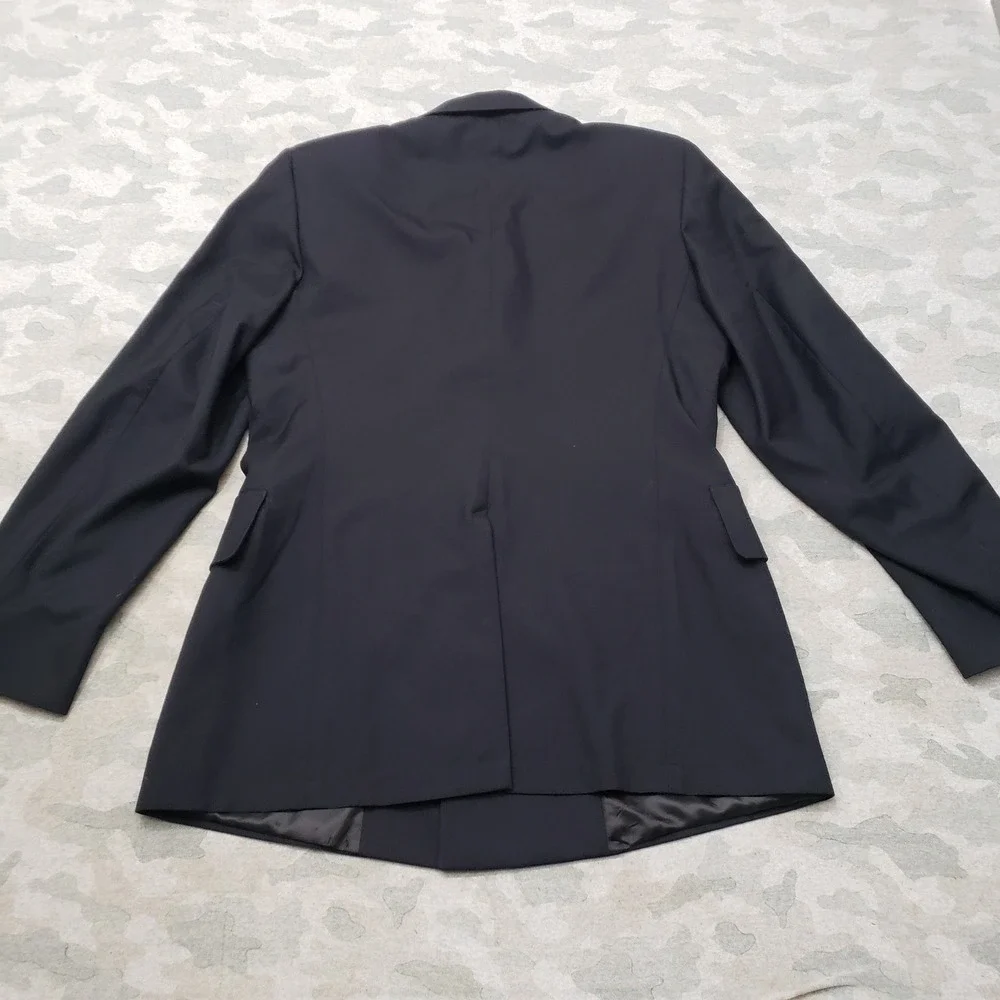 De Rossi & Son Army Coat Men 42L Blue Wool Blend Military Uniform NWT